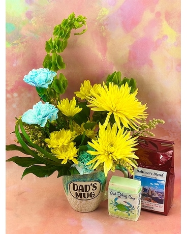 Dad's Mug Arrangement Flower Arrangement