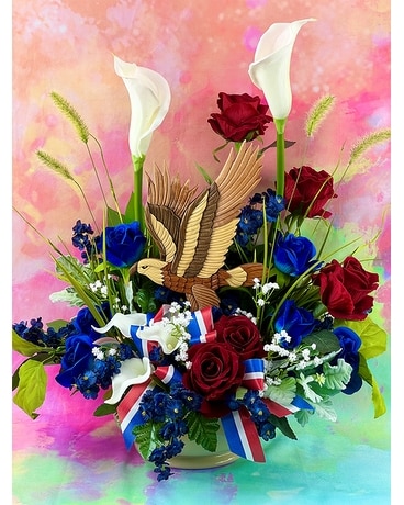 Silk Wooden Eagle Arrangement Flower Arrangement