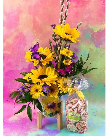 Sunflowers and Happiness Flower Arrangement
