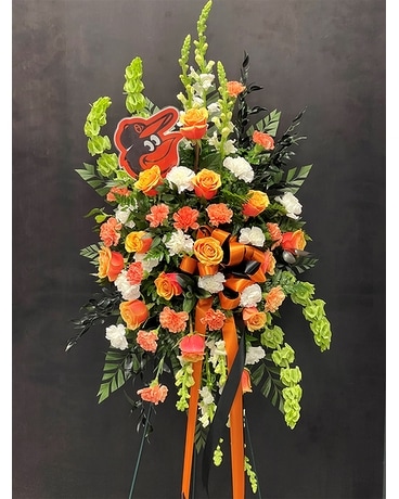 Orioles Standing Spray Flower Arrangement