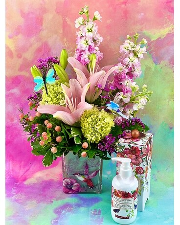 Hummingbird Beauty Flower Arrangement