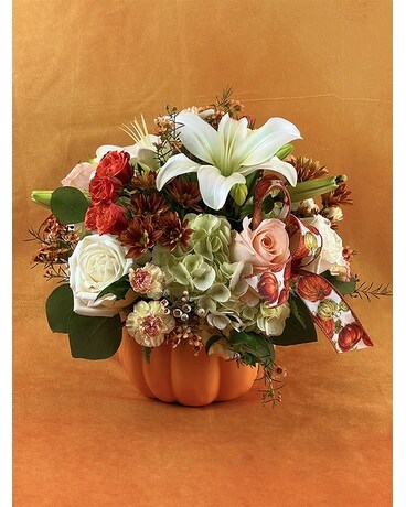 Fireside Glow Flower Arrangement