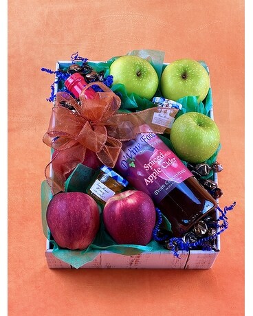 Apple, Spiced Apple Cider and Honey Basket Gift Basket