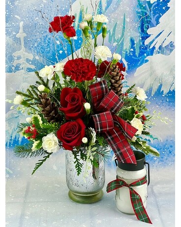 Snow for Christmas Flower Arrangement
