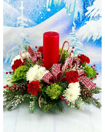 Ho-Ho-Ho Centerpiece Flower Arrangement