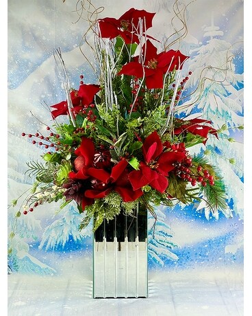 Deck The Halls Silk Flower Arrangement