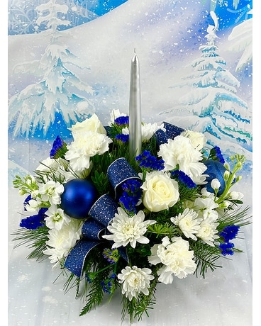 Clear Blue Skies Flower Arrangement