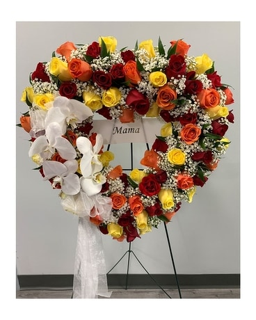 Standing Heart Sympathy Arrangement