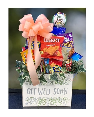 Get Well Soon Ivy Snax Gift Basket