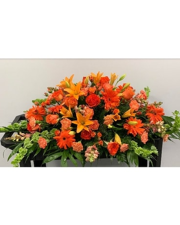 Sunset Casket Spray Sympathy Arrangement