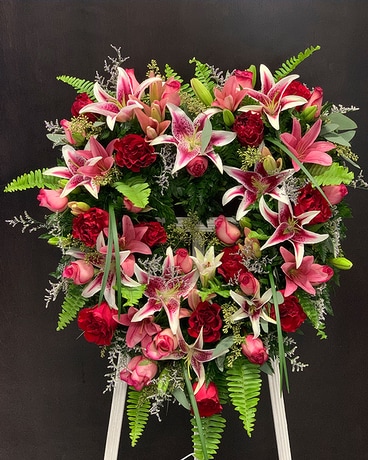 Love and Reflections Standing Heart Flower Arrangement