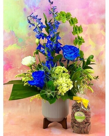 Bright Blue Skies Flower Arrangement