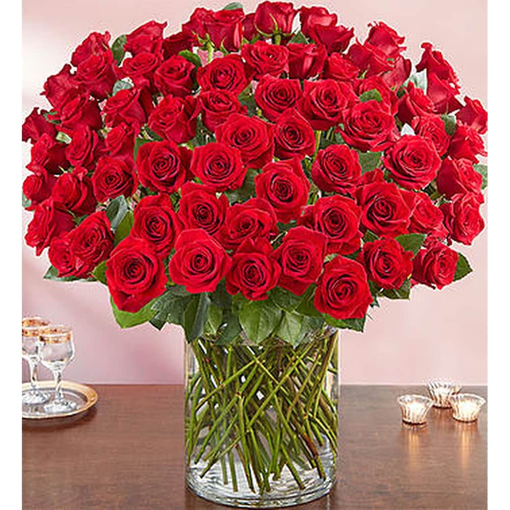 100 Long Stem Red Roses in Los Angeles CA - 1-800 Flowers Conroys