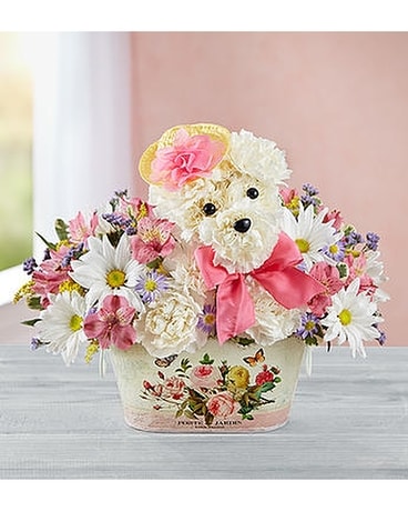 Precious Pup Flower Arrangement