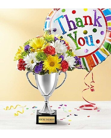 Trophy Bouquet To Say Thank You Flower Arrangement