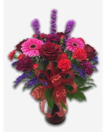 Colors of Passsion Flower Arrangement