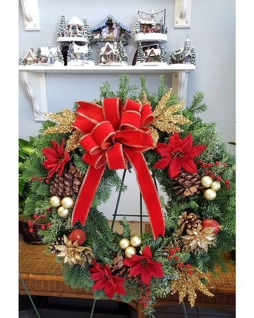 Secret Garden Holiday Wreath Flower Arrangement