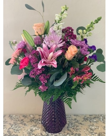Amazing Amethyst Flower Arrangement