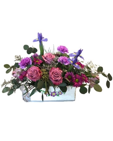 Laughing in Lavender Flower Arrangement