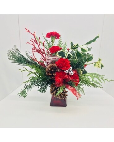 A Touch of Christmas Flower Arrangement