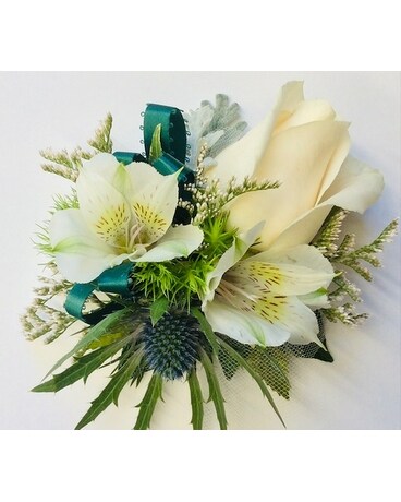 A Touch of Blue Wristlet Corsage