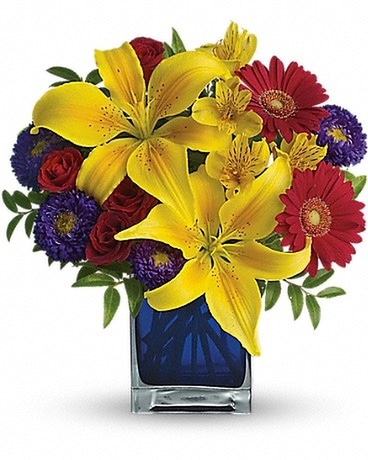 Teleflora's Blue Caribbean Flower Arrangement