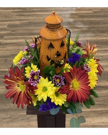 Pumpkin Lantern Flower Arrangement