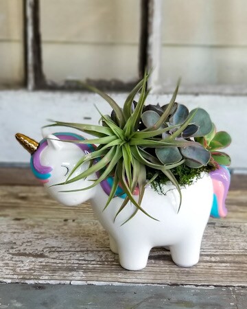 Forest Fantasy Unicorn Flower Arrangement