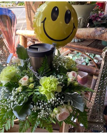 Coffee Drink with Smiley Face Balloon Custom product