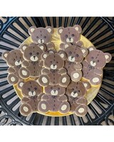 10 cookies size,  inches height and  inches wide.