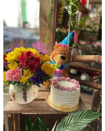Birthday Bear with cake Custom product