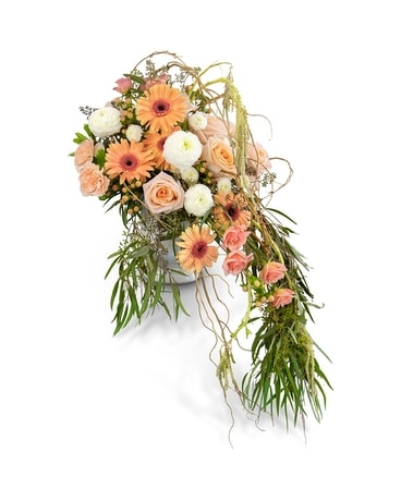 Divine Grace Waterfall at Bland Funeral Home Flower Arrangement
