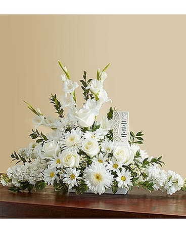 Beautiful Memories - All White Flower Arrangement