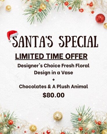Santa's Special Gift Bundle Flower Arrangement
