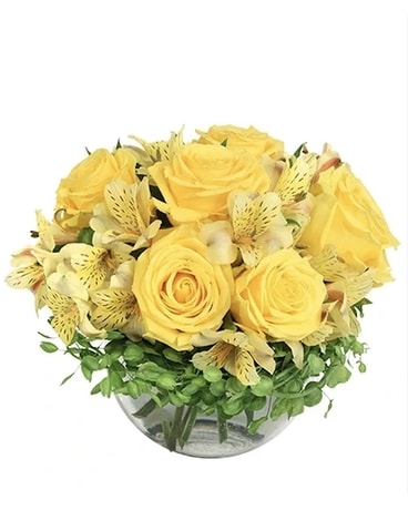 Sweet Lemon Roses Flower Arrangement