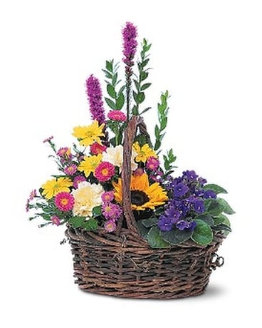 Basket of Glory Flower Arrangement