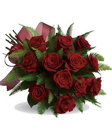 Dozen Red Rose Hand Tied Biuquet Flower Arrangement