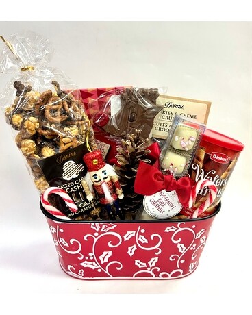 Rustic Christmas Goodie Basket Gift Basket