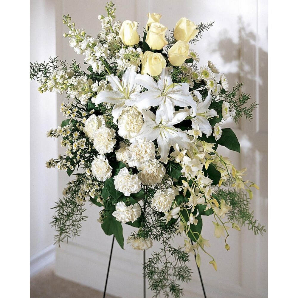 Quiet Tribute Standing Spray in Bowmanville ON - Van Belle Floral