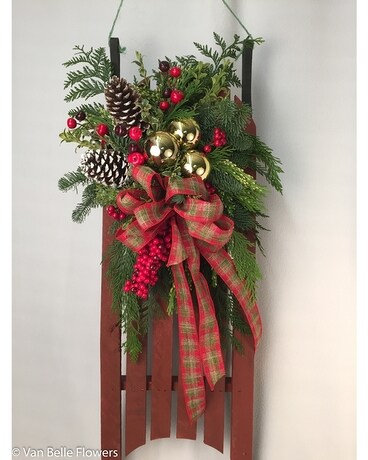 Holiday Sled In Bowmanville On Van Belle Floral Shoppes