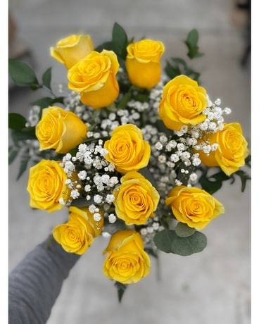 Yellow Rose Bouquet (no vase) Bouquet