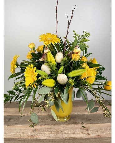 Lemon Drop Spring Arrangement Flower Arrangement