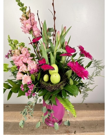 Spring into Pink Arrangement Flower Arrangement