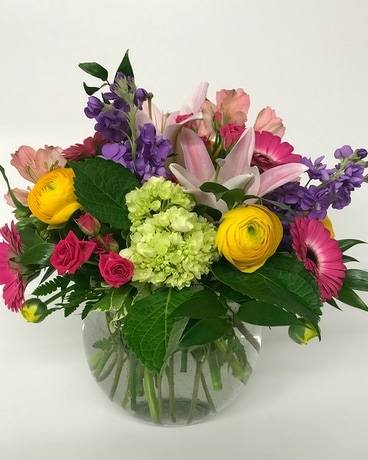 When She Loves Flowers Vase Arrangement Flower Arrangement