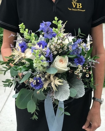 Natural Blue Wedding Bouquet Bouquet