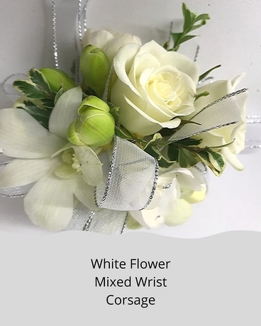 White Flower Mixed Wrist Corsage Corsage