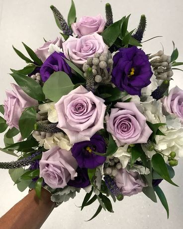 Mauve & Purple Bridal Bouquet Wedding Arrangement