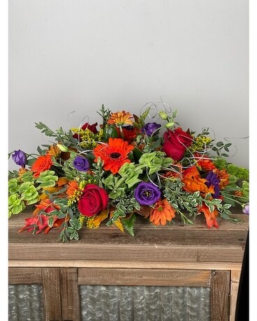 Golden Harvest Centerpiece Arrangement Flower Arrangement