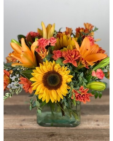 Orange Oasis Floral Arrangement Flower Arrangement