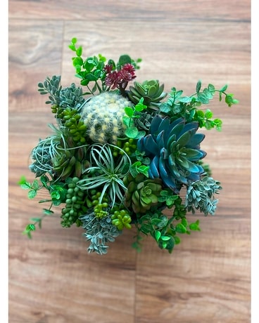 Faux Succulent Garden Flower Arrangement
